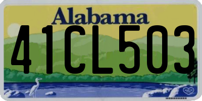 AL license plate 41CL503
