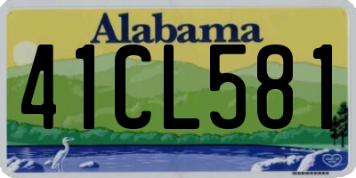 AL license plate 41CL581