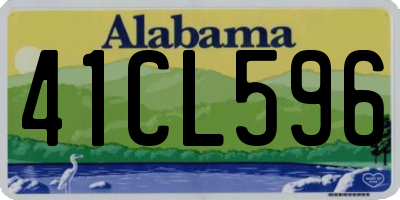 AL license plate 41CL596