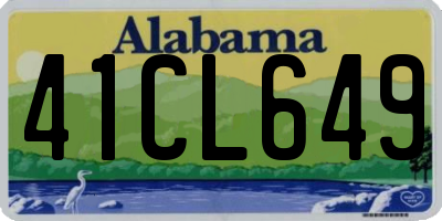 AL license plate 41CL649