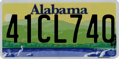 AL license plate 41CL740