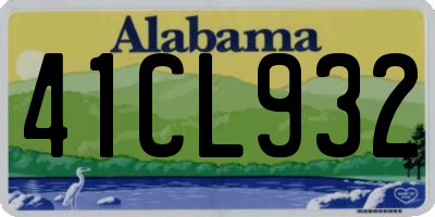 AL license plate 41CL932