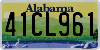 AL license plate 41CL961
