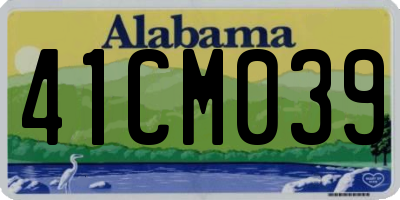 AL license plate 41CM039