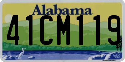 AL license plate 41CM119