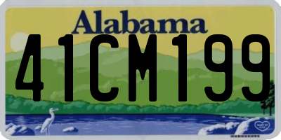 AL license plate 41CM199