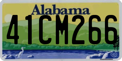 AL license plate 41CM266