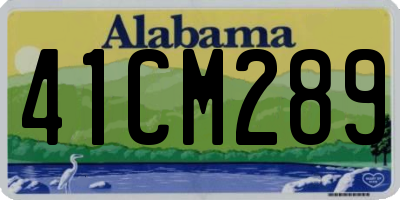 AL license plate 41CM289