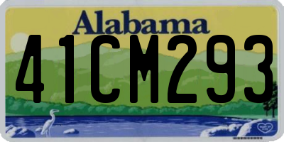 AL license plate 41CM293