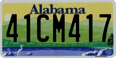 AL license plate 41CM417