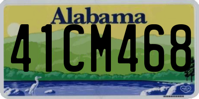 AL license plate 41CM468