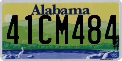 AL license plate 41CM484