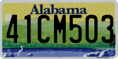 AL license plate 41CM503