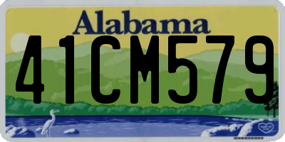 AL license plate 41CM579