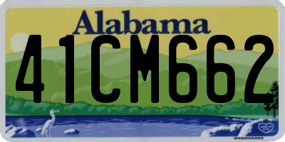 AL license plate 41CM662
