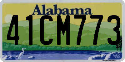 AL license plate 41CM773