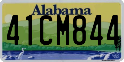 AL license plate 41CM844