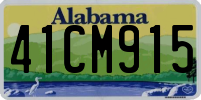 AL license plate 41CM915