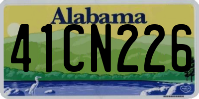 AL license plate 41CN226