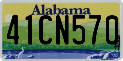 AL license plate 41CN570