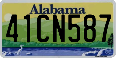 AL license plate 41CN587