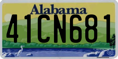 AL license plate 41CN681