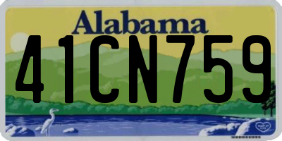 AL license plate 41CN759