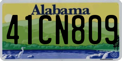 AL license plate 41CN809