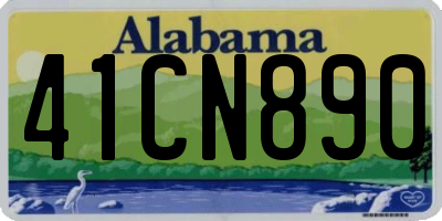 AL license plate 41CN890