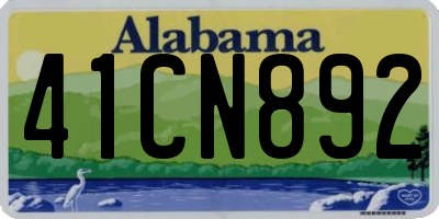 AL license plate 41CN892