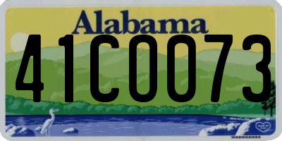 AL license plate 41CO073
