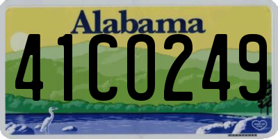 AL license plate 41CO249