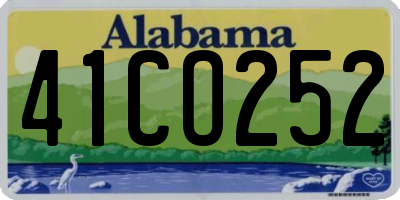 AL license plate 41CO252