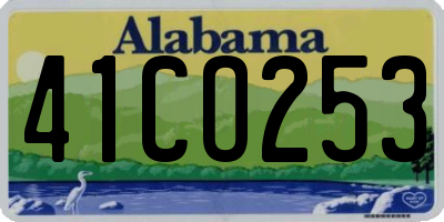AL license plate 41CO253
