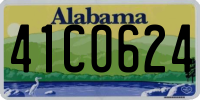 AL license plate 41CO624