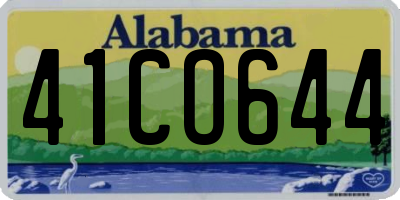 AL license plate 41CO644