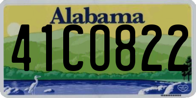 AL license plate 41CO822