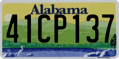 AL license plate 41CP137