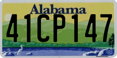 AL license plate 41CP147
