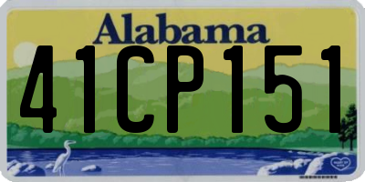 AL license plate 41CP151