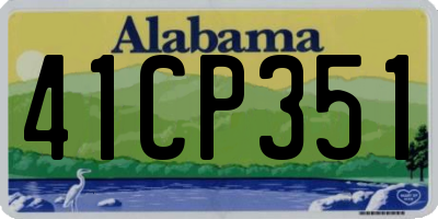 AL license plate 41CP351