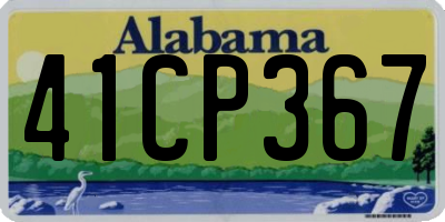 AL license plate 41CP367