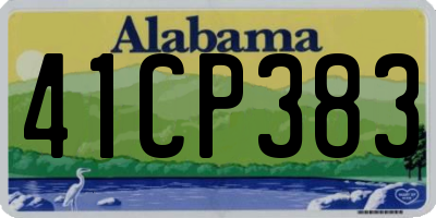 AL license plate 41CP383