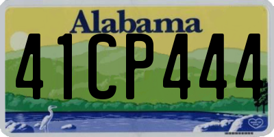 AL license plate 41CP444