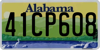 AL license plate 41CP608