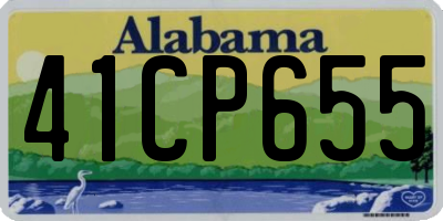 AL license plate 41CP655