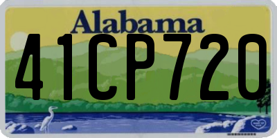 AL license plate 41CP720