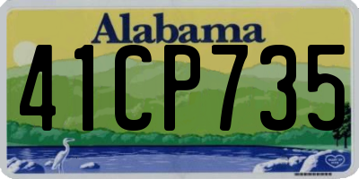 AL license plate 41CP735