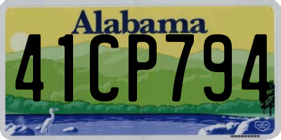 AL license plate 41CP794