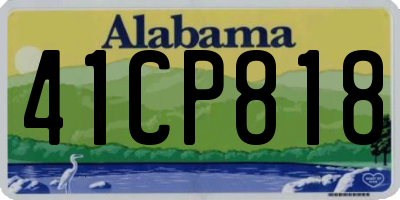 AL license plate 41CP818